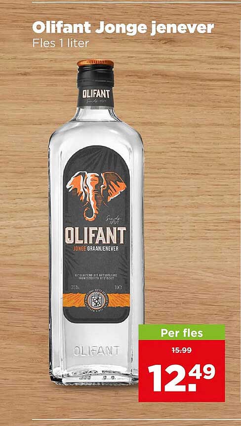 Olifant Jonge jenever Fles 1 liter
