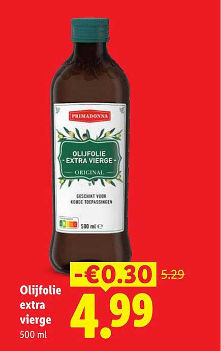 Olijfolie extra vierge 500 ml -€0.30