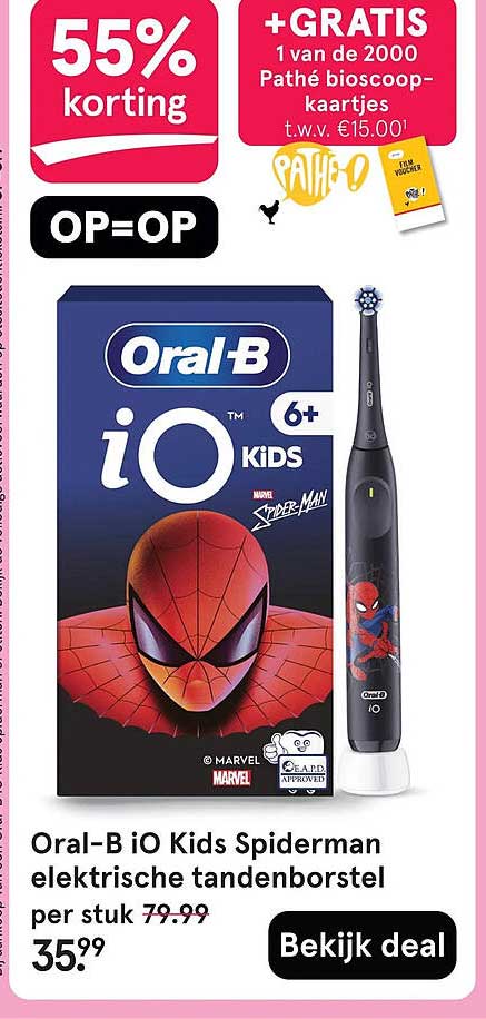 Oral-B iO Kids Spiderman elektrische tandenborstel per stuk