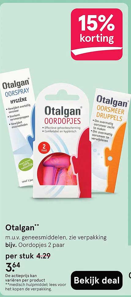 Otalgan Oordopjes