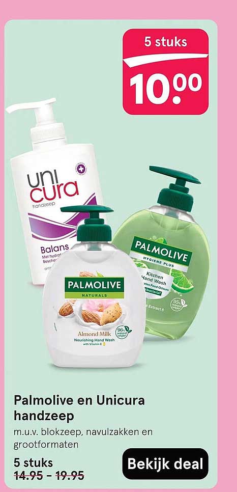 Palmolive en Unicura handzeep