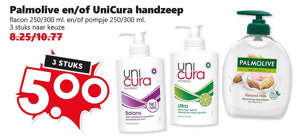 Palmolive en/of UniCura handzeep