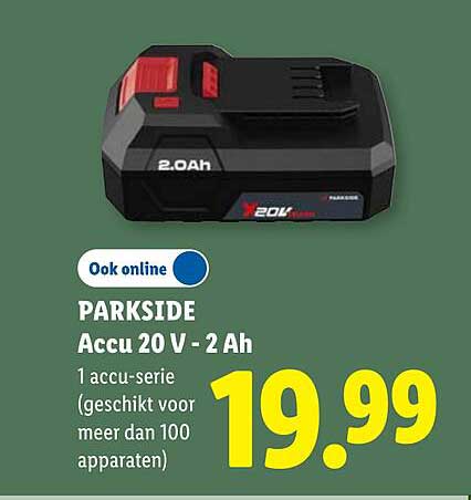 PARKSIDE Accu 20 V - 2 Ah