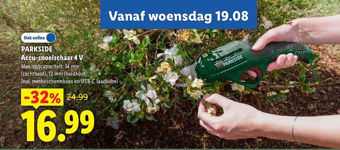 PARKSIDE Accu-snoeischaar 4 V