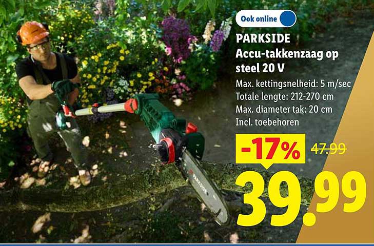 PARKSIDE Accu-takkenzaag op steel 20 V -17%