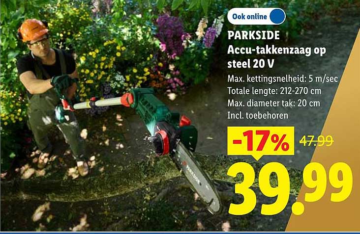 PARKSIDE Accu-takkenzaag op steel 20 V -17%