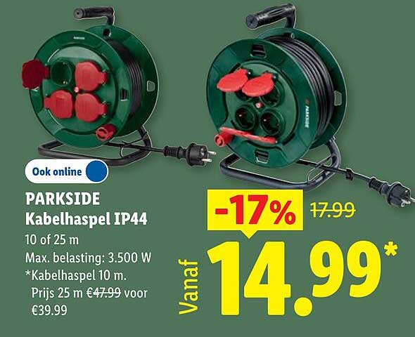 PARKSIDE Kabelhaspel IP44 -17%
