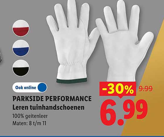 PARKSIDE PERFORMANCE Leren tuinhandschoenen -30%