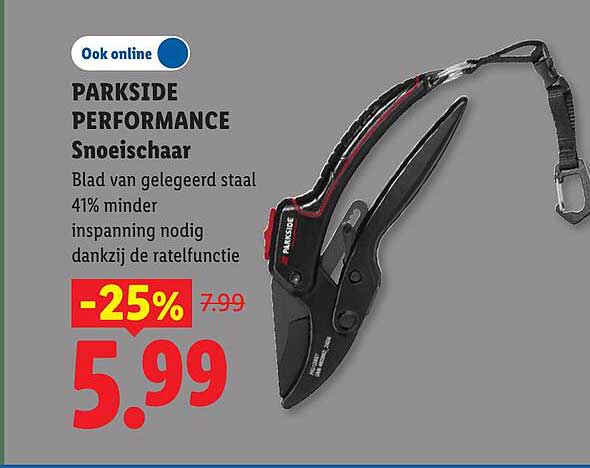 PARKSIDE PERFORMANCE Snoeischaar -25%