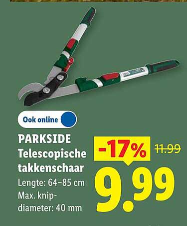 PARKSIDE Telescopische takkenschaar -17%