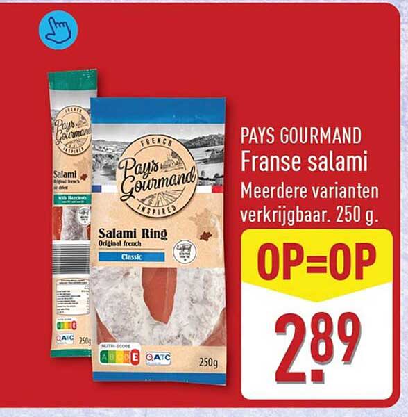 PAYS GOURMAND Franse salami OP=OP