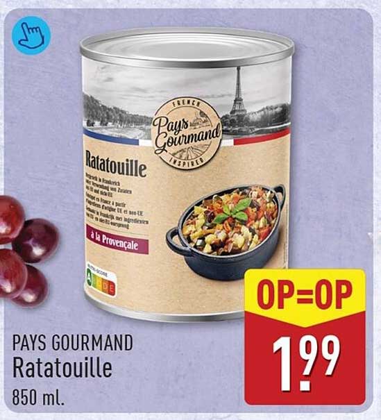 PAYS GOURMAND Ratatouille 850 ml. OP=OP