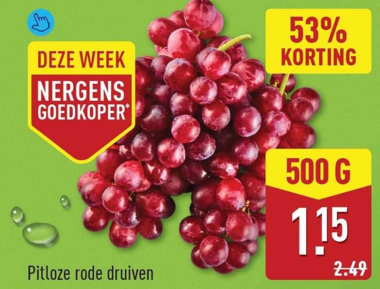 Pitloze rode druiven