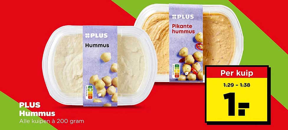 PLUS Hummus Alle kuipen à 200 gram