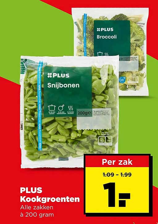 PLUS Kookgroenten Alle zakken à 200 gram