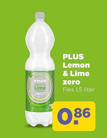 PLUS Lemon & Lime zero Fles 1,5 liter