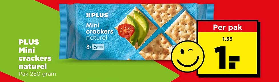 PLUS Mini crackers naturel Pak 250 gram