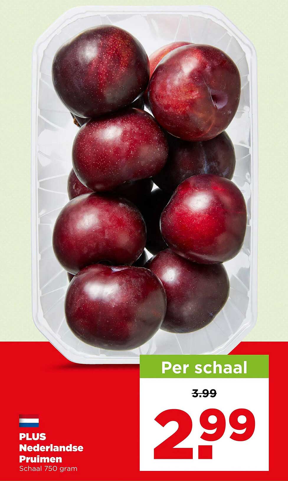 PLUS Nederlandse Pruimen Schaal 750 gram
