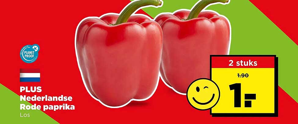 PLUS Nederlandse Rode paprika Los 2 stuks