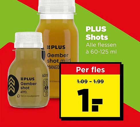 PLUS Shots Alle flessen à 60-125 ml