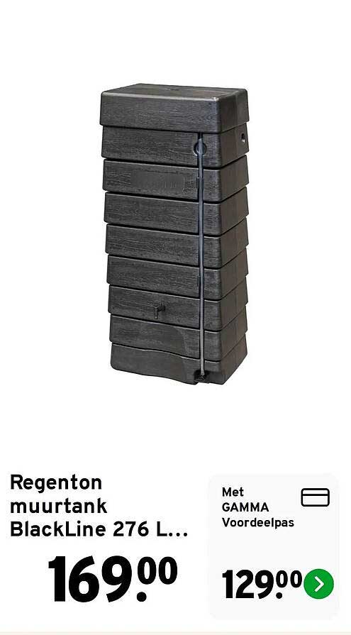 Regenton muurtank BlackLine 276 L...