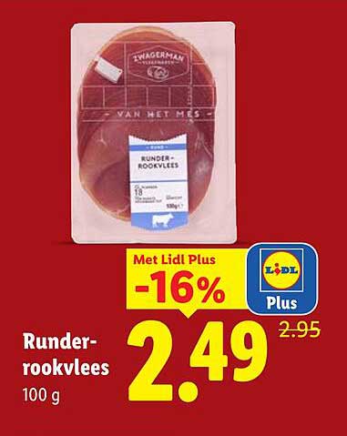 Runder-rookvlees 100 g