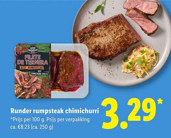 Runder rumpsteak chimichurri