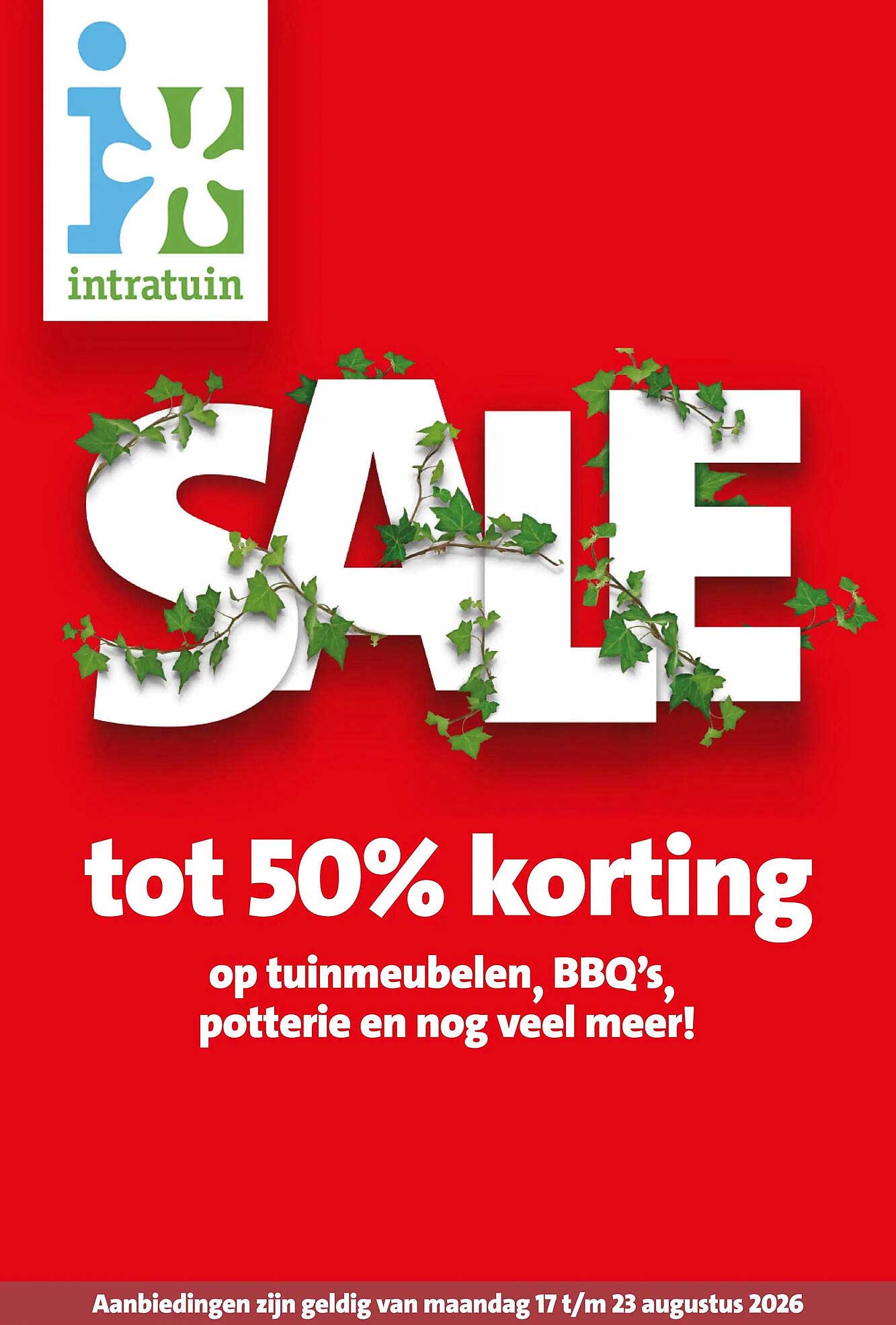 SALE tot 50% korting op tuinmeubelen, BBQ’s, potterie en nog veel meer!