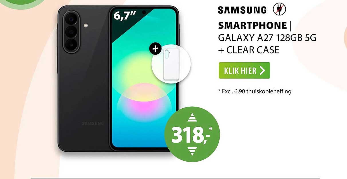 SAMSUNG SMARTPHONE GALAXY A27 128GB 5G + CLEAR CASE