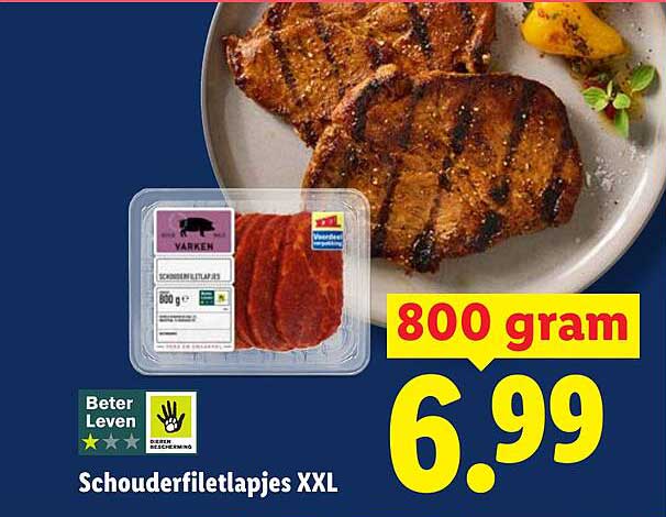 Schoenderfiletlapjes XXL 800 gram