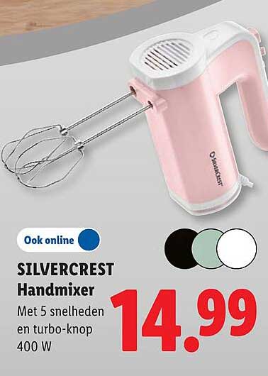 SILVERCREST Handmixer Met 5 snelheden en turbo-knop 400 W