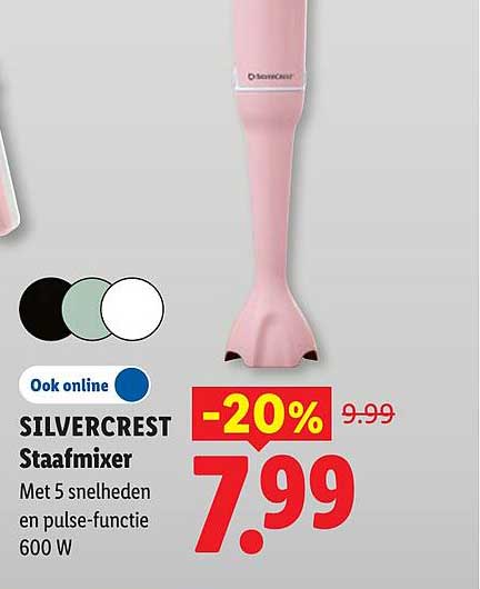 SILVERCREST Staafmixer Met 5 snelheden en pulse-functie 600 W