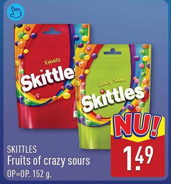 SKITTLES Fruits of crazy sours