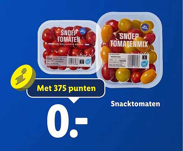 Snacktomaten Met 375 punten