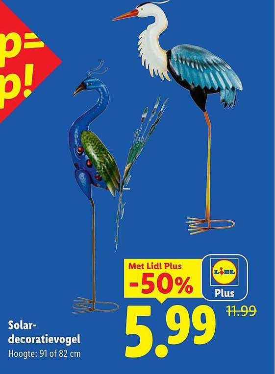 Solar-decoratievogel Met Lidl Plus -50%