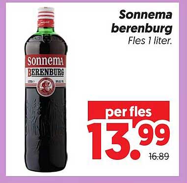 Sonnema berenburg Fles 1 liter.