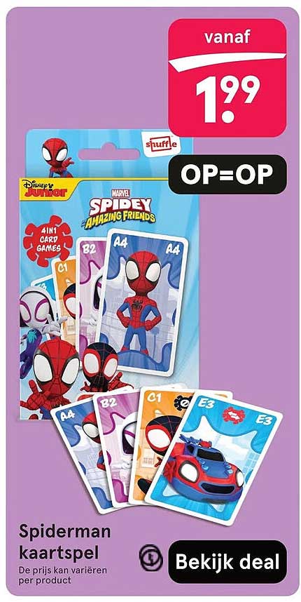 Spiderman kaartspel OP-OP