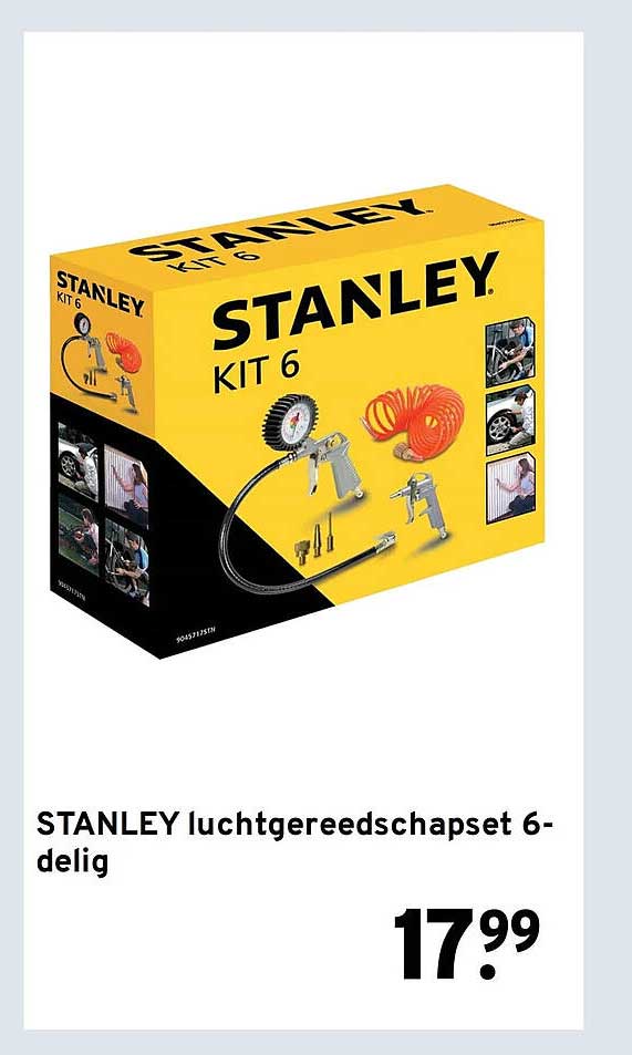 STANLEY luchtgereedschapset 6-delig