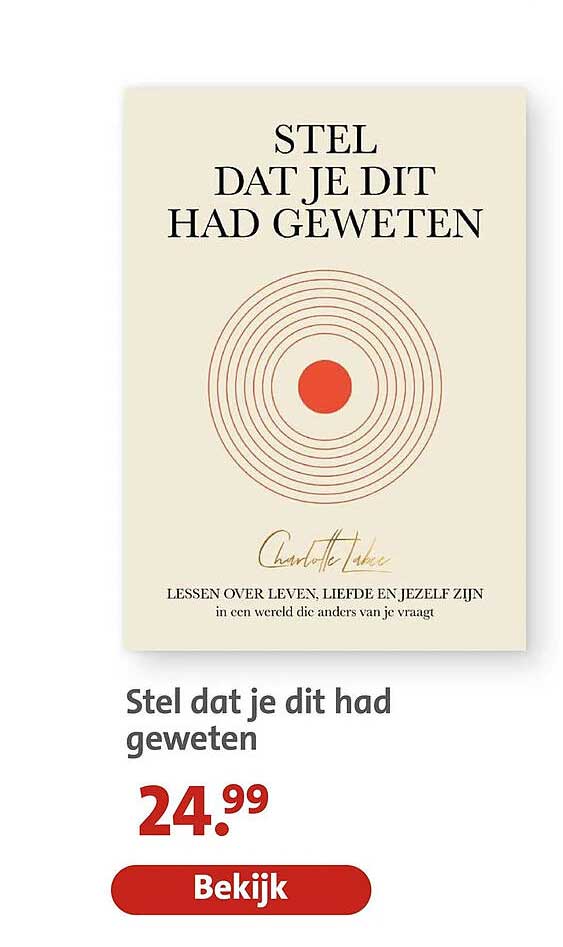 Stel dat je dit had geweten