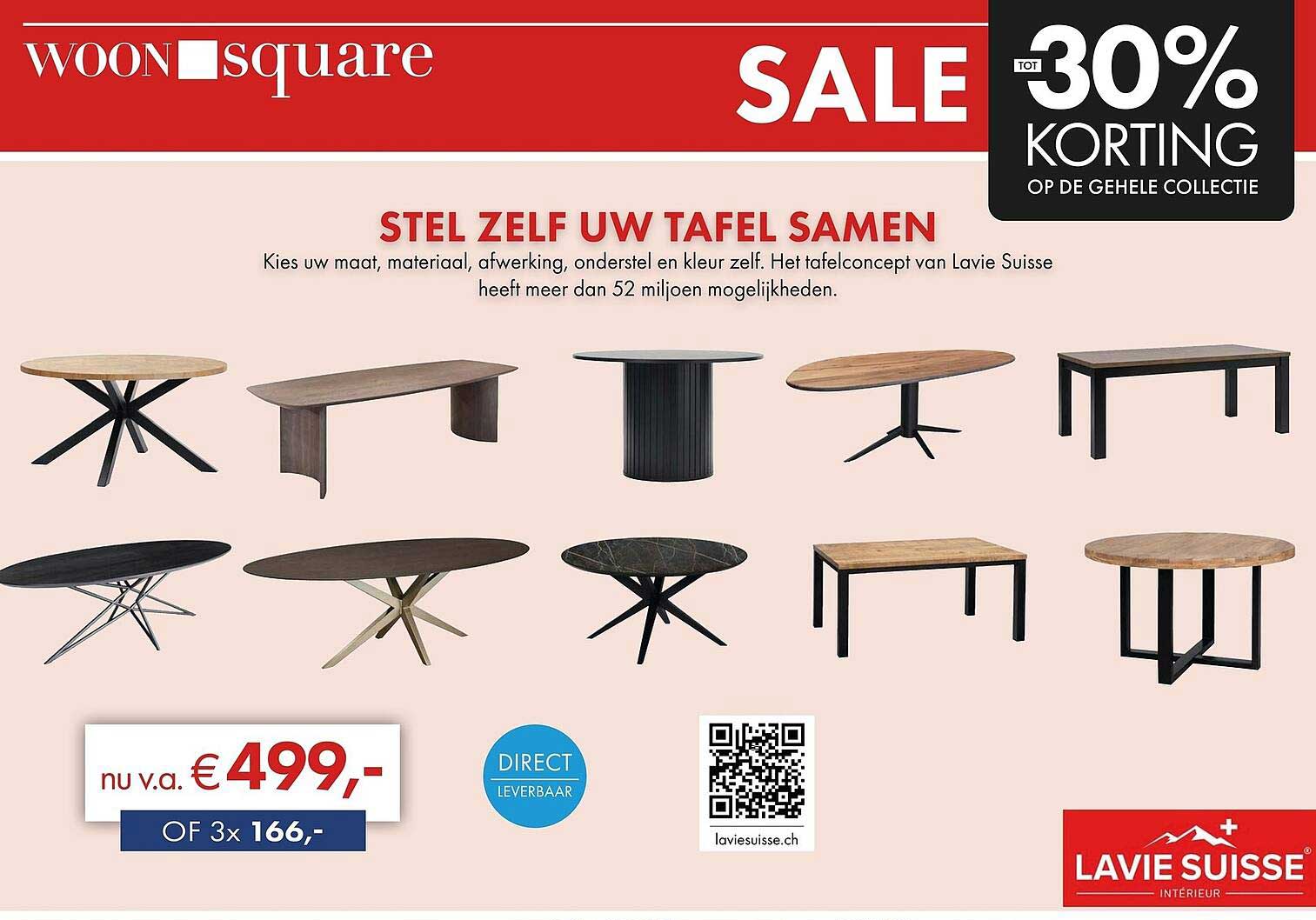 Stel zelf uw tafel samen