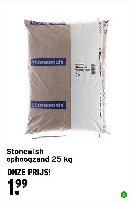 Stonewish ophoogzand 25 kg