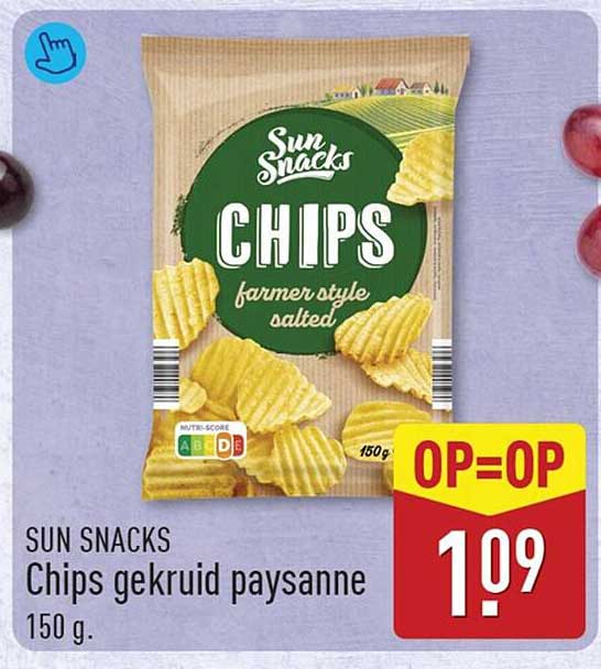 SUN SNACKS Chips gekruid paysanne 150 g OP=OP