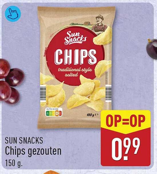 SUN SNACKS Chips gezouten 150 g