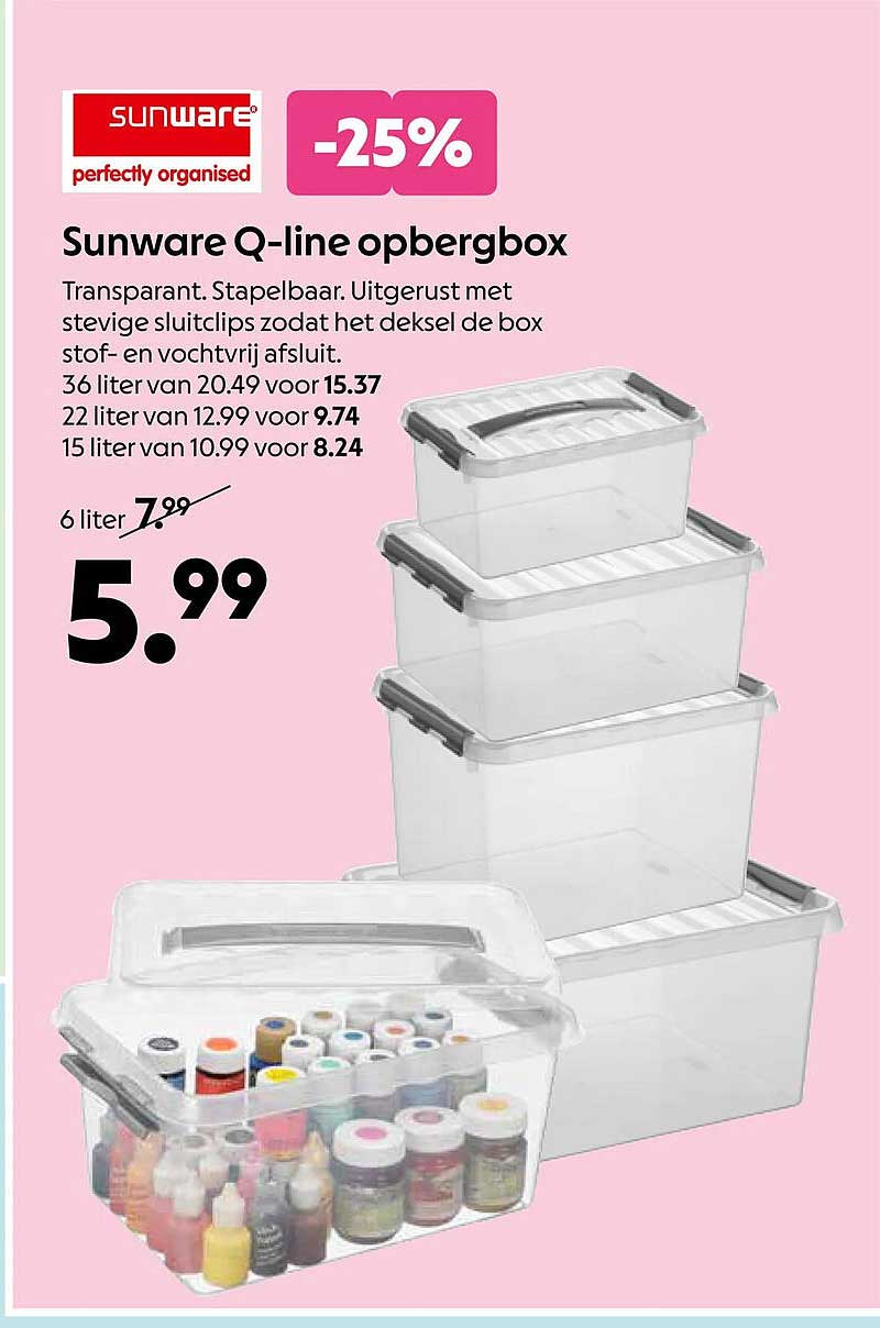 Sunware Q-line opbergbox -25%