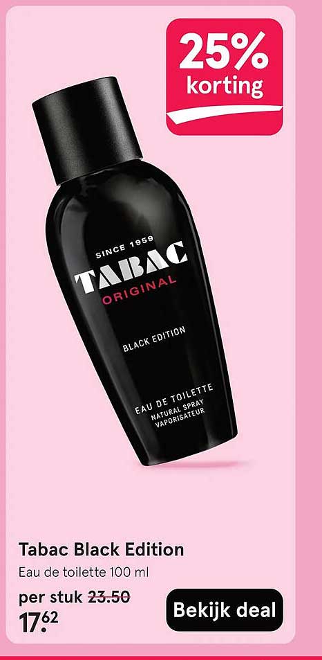 Tabac Black Edition Eau de toilette 100 ml 25% korting