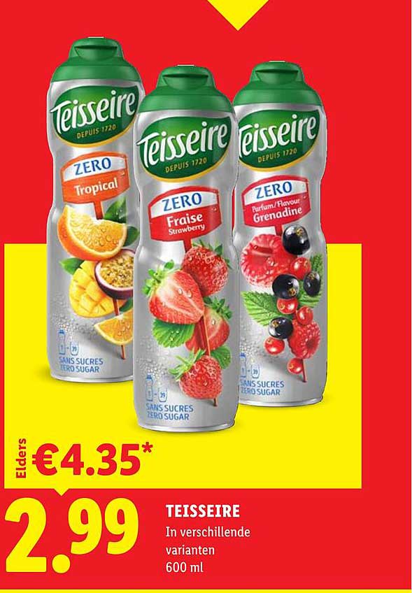 TEISSEIRE In verschillende varianten 600 ml