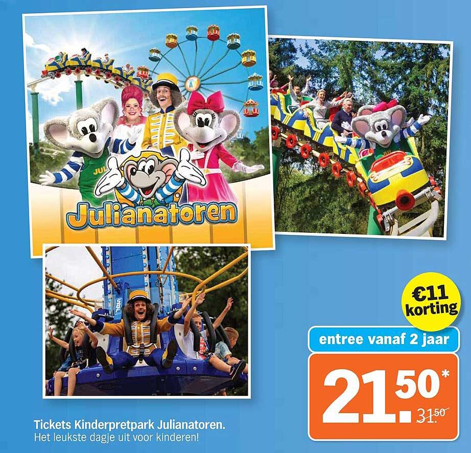 Tickets Kinderpretpark Julianatoren. Het leukste dagje uit voor kinderen!