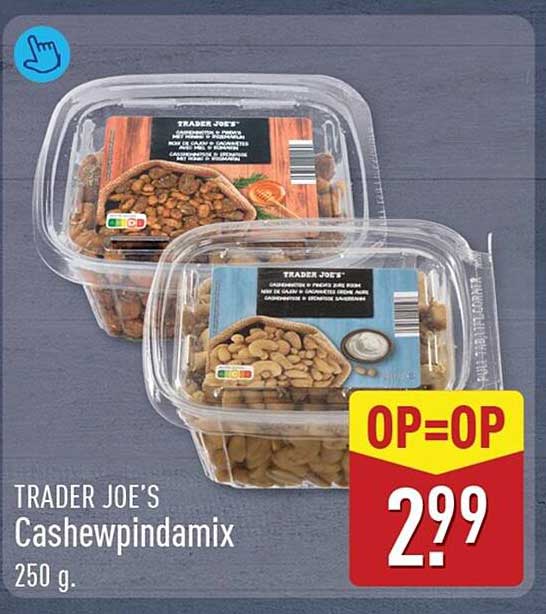 TRADER JOE'S Cashewindamix 250 g. OP=OP