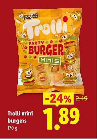Trolli mini burgers 170 g