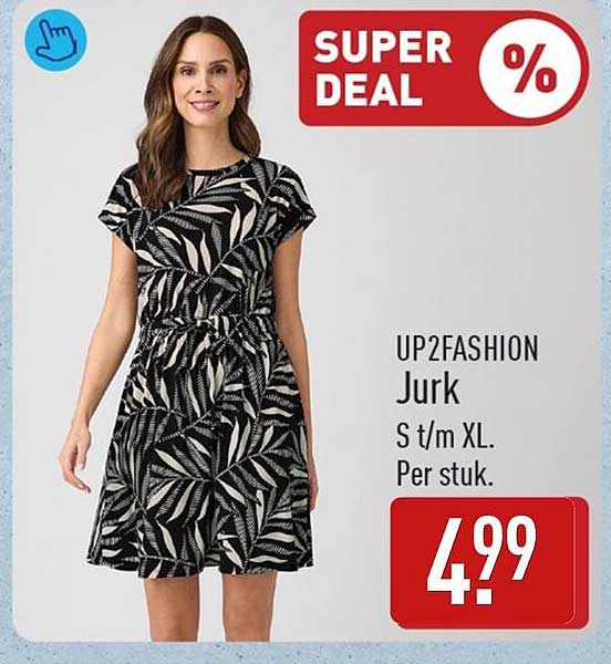 UP2FASHION Jurk S t/m XL. Per stuk. SUPER DEAL %